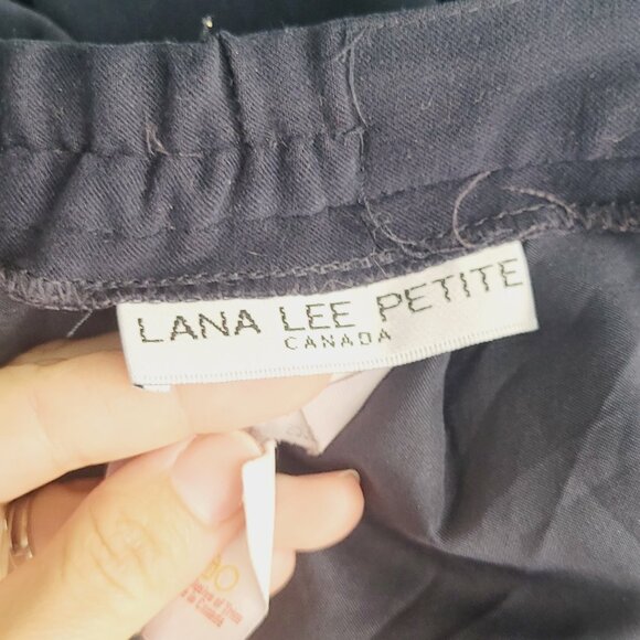 Lana Lee Petite Vintage Navy Blue Set Sleeveless Vest Matching Skirt Plus Sz 16 - Picture 7 of 16